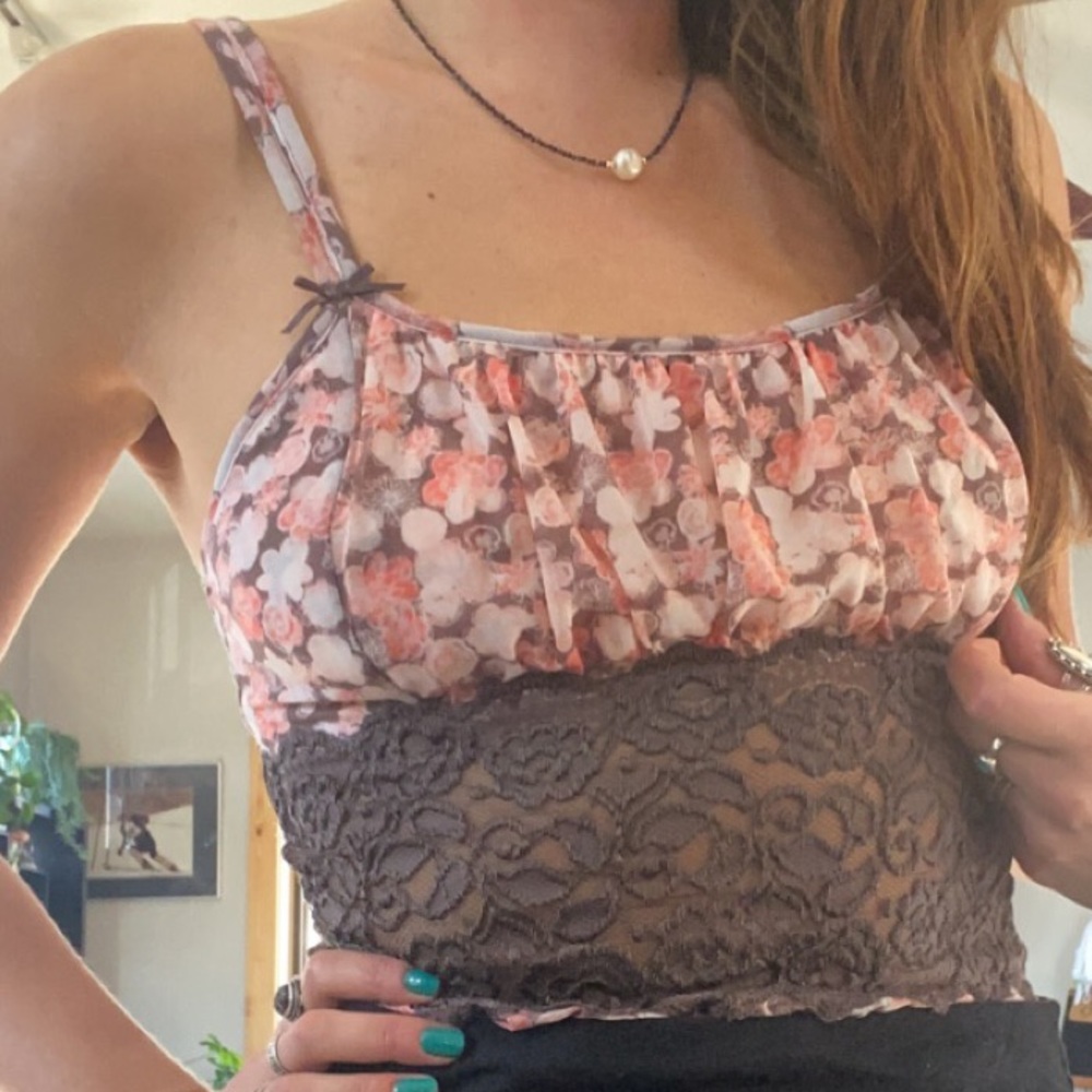 Sheer Lace Slip Top